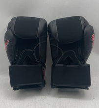 Load image into Gallery viewer, Title Boxing Gel World Black Hook And Loop Wrist Support Training Gloves