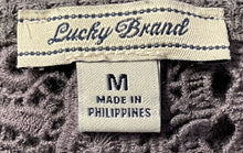 Load image into Gallery viewer, Lucky Brand Womens Dark Gray Waffle Weave Long Sleeve Pullover T-Shirt Size M