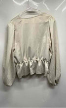 Load image into Gallery viewer, Express Womens Beige Long Balloon Sleeve V-Neck Stretch Blouse Top Size XL