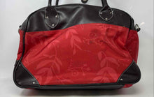 Load image into Gallery viewer, UB Womens Red Brown Floral Inner Pockets Double Handle Travel Shoulder Bag