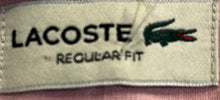 Load image into Gallery viewer, Lacoste Mens Pink Short Sleeve Collared Regular Fit Button-Up Shirt Size L