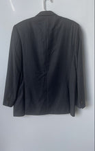 Load image into Gallery viewer, Antonio Baldan Mens Gray Pinstripe Single-Breasted Three-Button Blazer Size 48