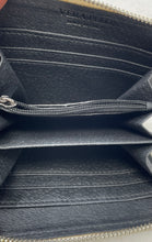 Load image into Gallery viewer, Vera Pelle Womens White Floral Leather Multiple Card Slots Zip-Around Wallet