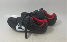 Load image into Gallery viewer, Peloton Unisex Red And Black Leather Round Toe Hook & Loop Cycling Shoes Size 39