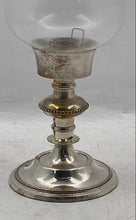 Load image into Gallery viewer, Silver-Tone Plated Removable Glass Shade Candlestick Holder Collectible