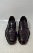 Load image into Gallery viewer, Enzo Feldini Mens Brown Leather Slip-On Casual Penny Loafer Shoes Size 7