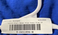 Load image into Gallery viewer, Calvin Klein Womens Blue Short Sleeve V-Neck Tiered Maxi Dress Size 10