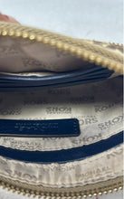 Load image into Gallery viewer, Michael Kors Womens Brown Signature Print Outer Pocket Shoulder Handbag