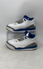 Load image into Gallery viewer, Nike Kids Air Jordan 3 Retro DM0966-148 White Blue Sneaker Shoes Sz 2Y No Laces