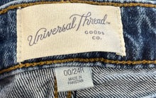 Load image into Gallery viewer, Universal Thread Womens Blue Distressed Denim Skinny Leg Jeans Size 00/24R