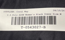 Load image into Gallery viewer, U.S. Polo Assn. Womens Black Short Sleeve Collared Regular Fit Polo Dress Size M