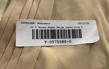 Load image into Gallery viewer, JJ's House Womens Beige Cap Sleeve V-Neck Back Zip Long Maxi Dress Size Large