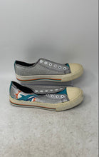 Load image into Gallery viewer, Foco Womens Silver Glitter NFL Miami Dolphins Sneaker Shoes Size 8 No Laces