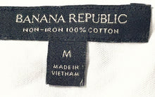 Load image into Gallery viewer, Banana Republic Mens White Cotton Non-Iron Long Sleeve Button-Up Shirt Size M