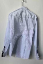 Load image into Gallery viewer, Hugo Boss Mens White Blue Check Slim Fit Long Sleeve Dress Shirt Size 39/15.5