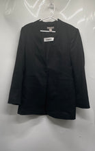 Load image into Gallery viewer, H&M Womens Black Long Sleeve Collarless Pockets One-Button Blazer Size Small