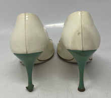 Load image into Gallery viewer, Authentic Dolce & Gabbana Womens White Green Pump Heels Size EUR 37 Damaged