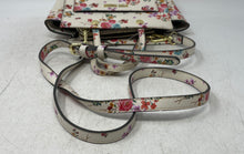 Load image into Gallery viewer, Steve Madden Womens White Floral Print Zipper Double Handle Tote Handbag