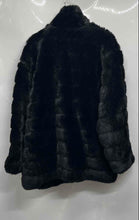 Load image into Gallery viewer, Sin By Morgan Cooper Womens Black Faux Fur Long Sleeve Button Front Coat Size XS