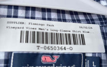 Load image into Gallery viewer, Vineyard Vines Mens Blue White Plaid Long-Sleeve Classic Fit Button-Up Shirt L