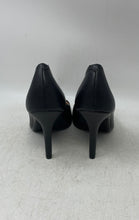 Load image into Gallery viewer, Vizzano Womens Black Leather Pointed Toe Slip-On Stiletto Pump Heels Size 10