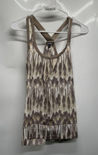 Load image into Gallery viewer, Express Womens Brown Beige Abstract Print Racerback Strap Tank Top Size XS