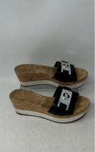 Load image into Gallery viewer, Michael Kors Womens Warren Beige Black Wood Wedge Platform Sandals Size 7