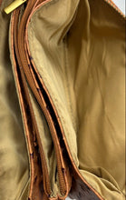 Load image into Gallery viewer, Michael Kors Womens Brown Ostrich Leather Adjustable Strap Crossbody Purse