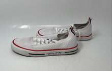 Load image into Gallery viewer, Tommy Hilfiger Womens Gessie White Stretch Knit Lace-Up Sneakers Shoes Size 9