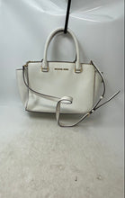 Load image into Gallery viewer, Michael Kors Womens Selma White Leather Detachable Strap Zip Top Satchel Handbag