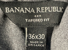 Load image into Gallery viewer, Banana Republic Mens Gray Heather Flat Front Tapered Fit Dress Pants Size 36x30