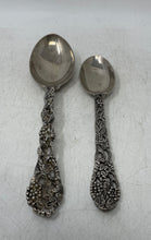Load image into Gallery viewer, Vintage Set Of 2 Pcs Godinger Silver-Tone Grape Vine Pattern Serving Spoons