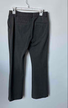 Load image into Gallery viewer, Express Womens Editor Gray Flat Front Slash Pocket Bootcut Leg Dress Pants Sz 6R