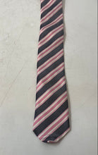 Load image into Gallery viewer, Hugo Boss Mens Multicolor Striped Silk Keeper Loop Pointed Tie One Size