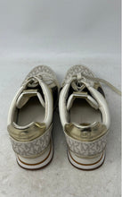 Load image into Gallery viewer, Michael Kors Womens White Brown Gold Lace-Up Sneakers Shoes Size 6.5M