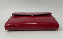 Load image into Gallery viewer, Vanessa Williams Womens Red Crocodile Embossed Inner Pockets Clutch Purse