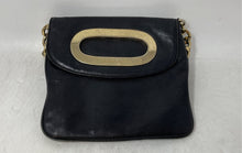 Load image into Gallery viewer, Michael Kors Womens Berkley Black Leather Oval Cutout Detail Flap Crossbody Bag