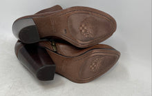 Load image into Gallery viewer, Vince Camuto Womens Franell Brown Leather Block Heel Ankle Booties Size 8M