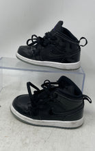 Load image into Gallery viewer, Nike Kids Air Jordan 1 Mid SE DV1338-004 Black Purple Sneakers Shoes Size 8C