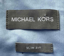 Load image into Gallery viewer, Michael Kors Mens Baby Blue Long Sleeve Slim Fit Dress Shirt Size 16 1/2