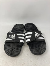Load image into Gallery viewer, Adidas Mens Adissage F35580 White Black Open Toe Slip-On Slide Sandals Size 10