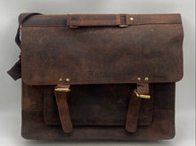 Load image into Gallery viewer, Vintage Ramez Mens Brown Inner Pockets Top Handle Briefcase Laptop Bag