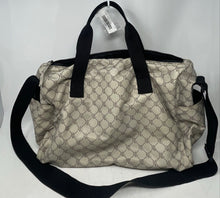 Load image into Gallery viewer, Authentic Lauren Ralph Lauren Womens Gray Black Monogram Print Travel Duffle Bag