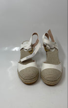 Load image into Gallery viewer, Cole Haan Womens Cloudfeel Cream Wedge Heel Espadrille Sandals Size 5