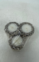 Load image into Gallery viewer, Belirams Silver Tone Floral Design Home Decor Metal Holders Candles Set