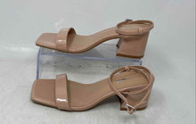Load image into Gallery viewer, Fashion Nova Womens Nude Open Toe Block Heel Ankle Strap Sandals Size 5.5