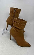Load image into Gallery viewer, Marc Fisher Womens Manya Brown Ruched Slouchy Stiletto Heel Booties Size 8.5 M