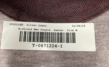 Load image into Gallery viewer, Kirkland Mens Purple Fleece Long Sleeve Quarter Zip Pullover Sweater Size M