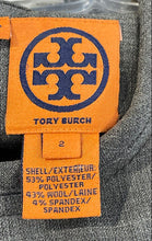 Load image into Gallery viewer, Tory Burch Womens Gray Sleeveless Crew Neck Back Zip Sheath Dress Size 2