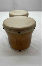 Load image into Gallery viewer, Antique Brown Wooden Open Bottom Afro Cuban Percussion Instrument Bongos Drums